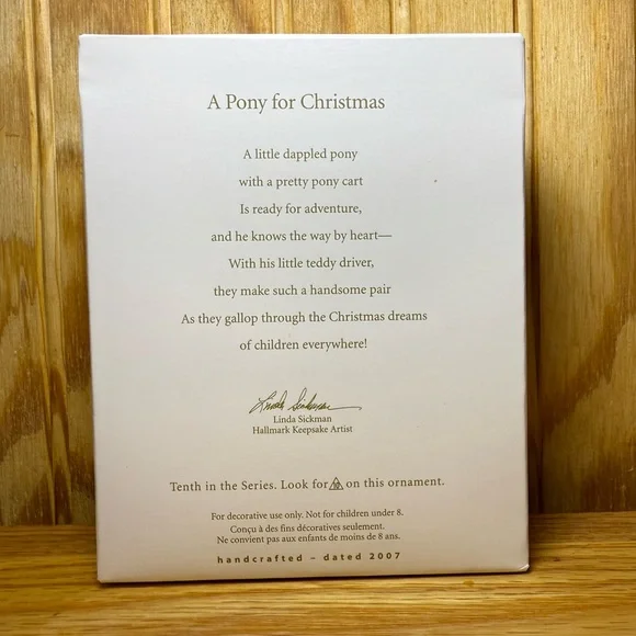 Hallmark Keepsake- A Pony for Christmas- Collector’s Series 2007 - Picture 2 of 4